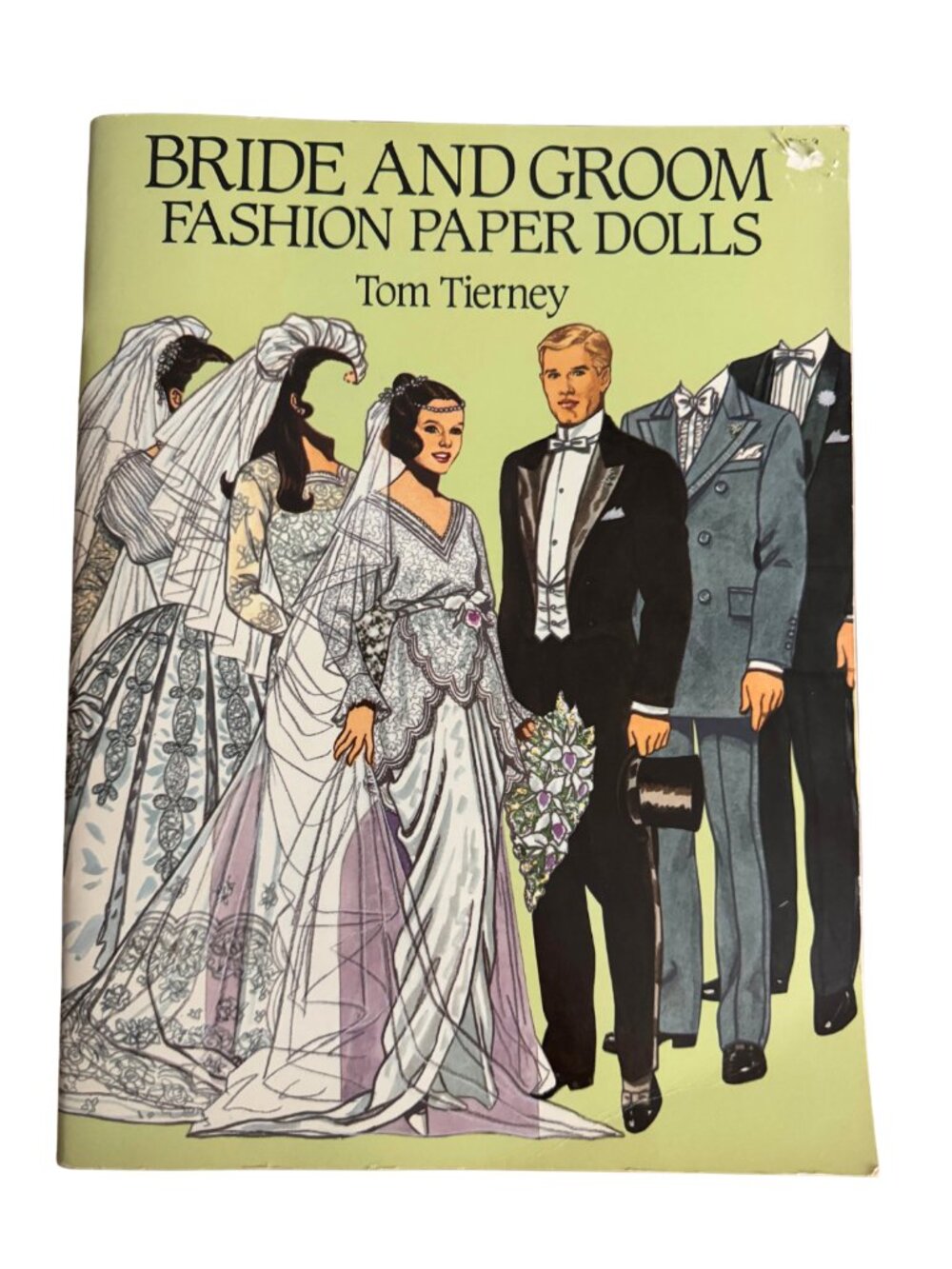 Tom Tierney Bride & Groom Fashion Paper Dolls 1990 Complete Uncut Costume Plates